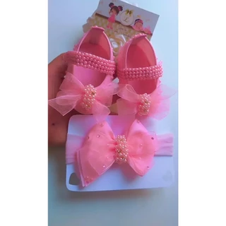 Kit Luxo sapatinho + Laço personalizado Sapatinho de bebê sapatinho personalizado laço com nome opção de presente acessórios de menina cabelo