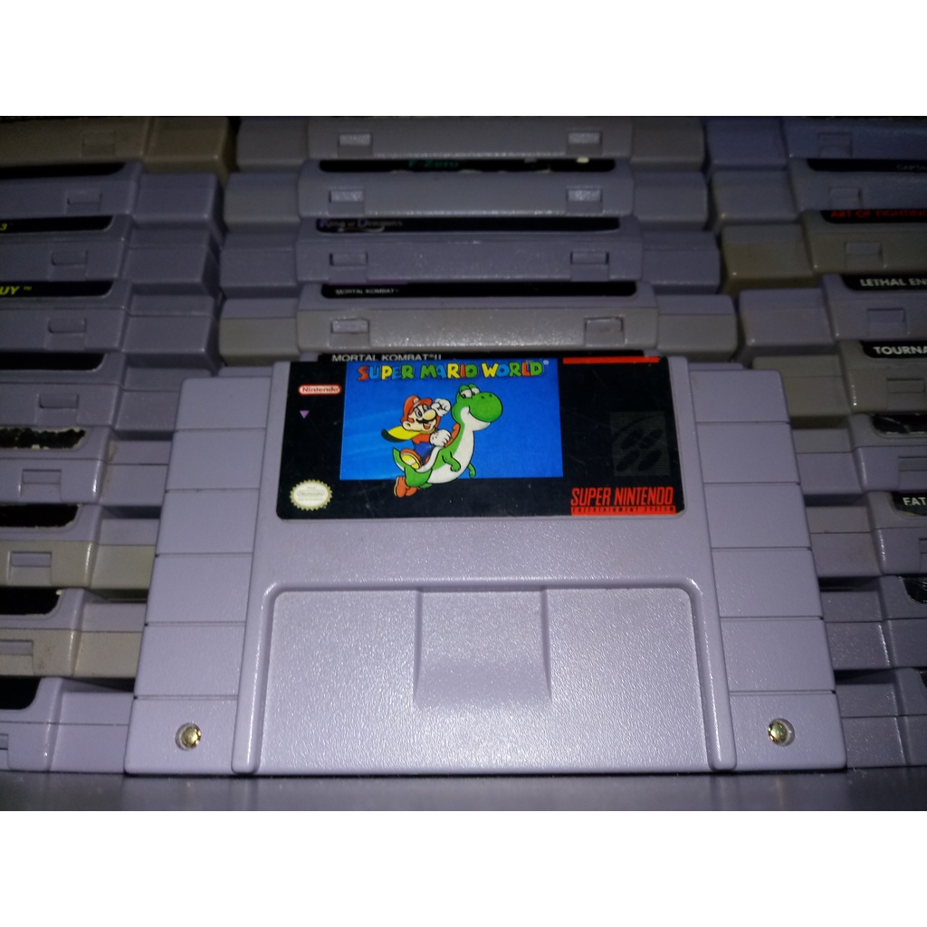 Cartucho Fita Super Mario World Original Super Nintendo Snes Shopee Brasil