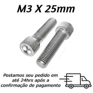 Parafuso Allen Cabeça Cilíndrica M3 X 25 Inox