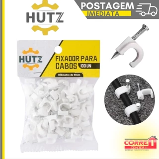Fixa Cabo Rg 6, Miguelão , Acabamento Pacote 100 Unidades BRANCO
