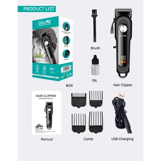 Cortador De Cabelo Daling Dl-1583 Preto 100v/240v