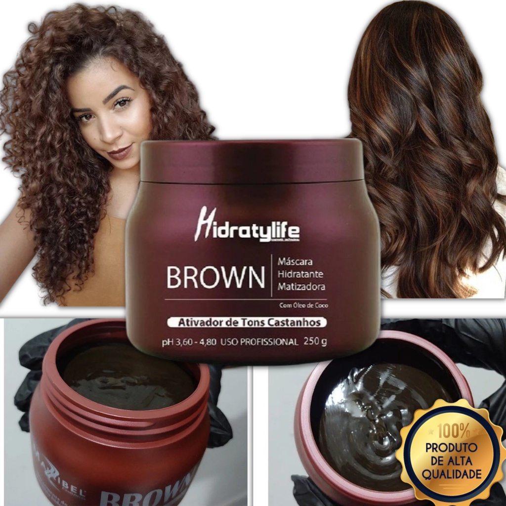 Mascara Matizadora Chocolate Atividador Cabelo Tons Castanhos Brown da ...