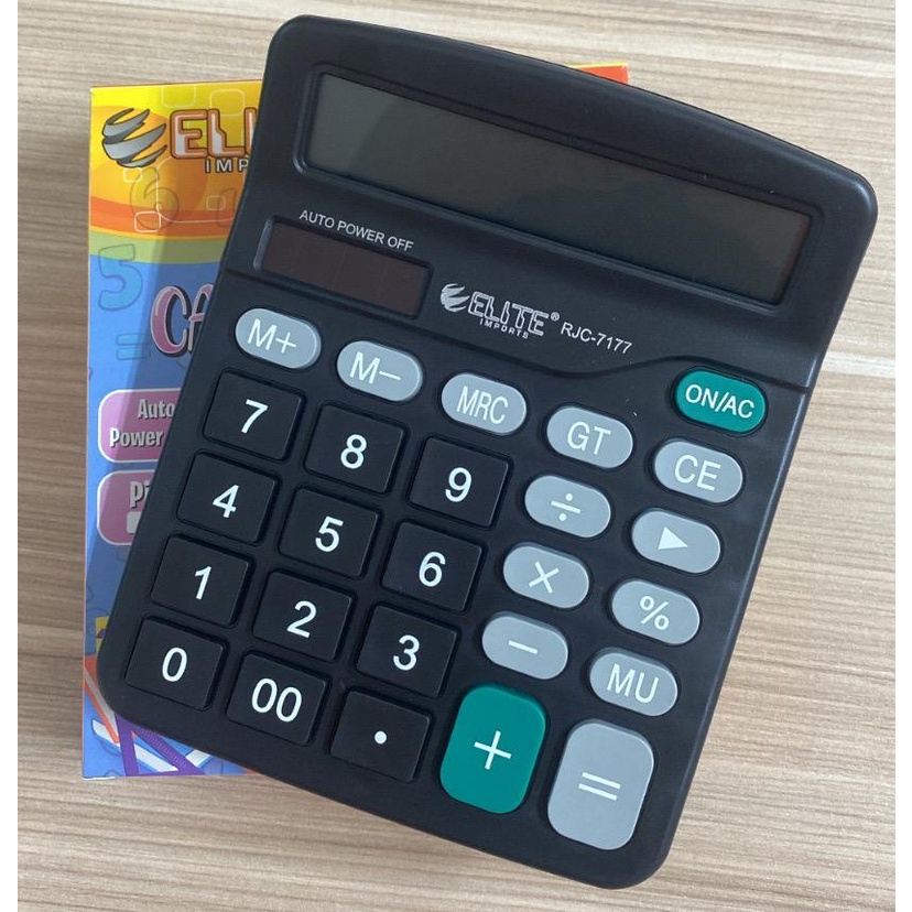 Calculadora Eletrônica Digital Com 12 Dígitos Preto elite | Shopee