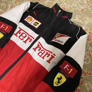 Jaqueta Racing Jacket oversized varsity street streetwear F1 ferrari jaqueta de corrida puffer casaco