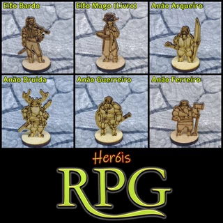 Miniatura Herói 2D RPG Gathering Medieval D&D MDF