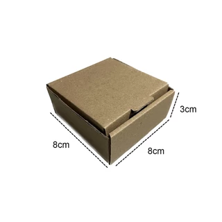 100 Caixas De Papelão Pardo Bijouteria 8x8x3 Montável Envios