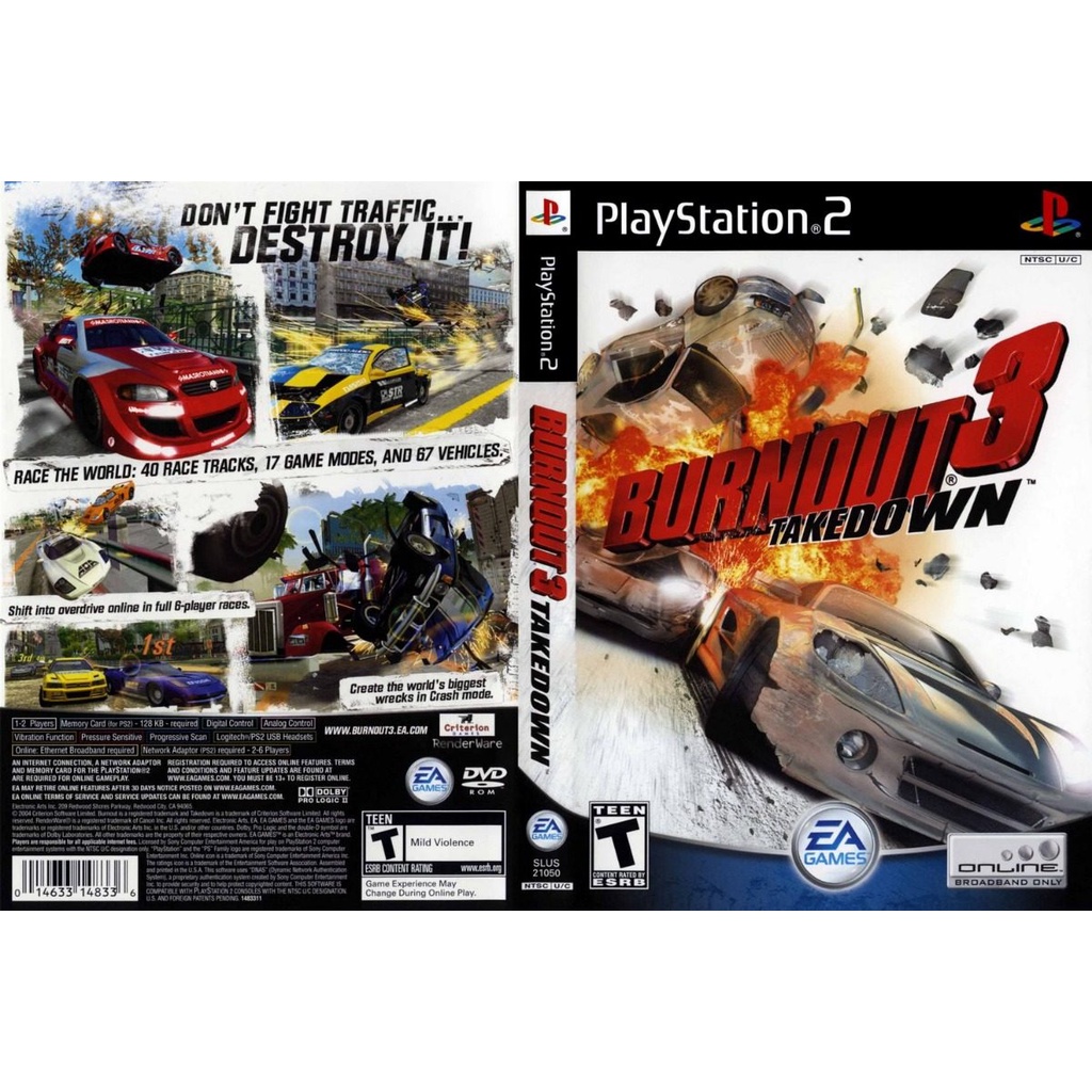 Jogo Burnout 3: Takedown ps2