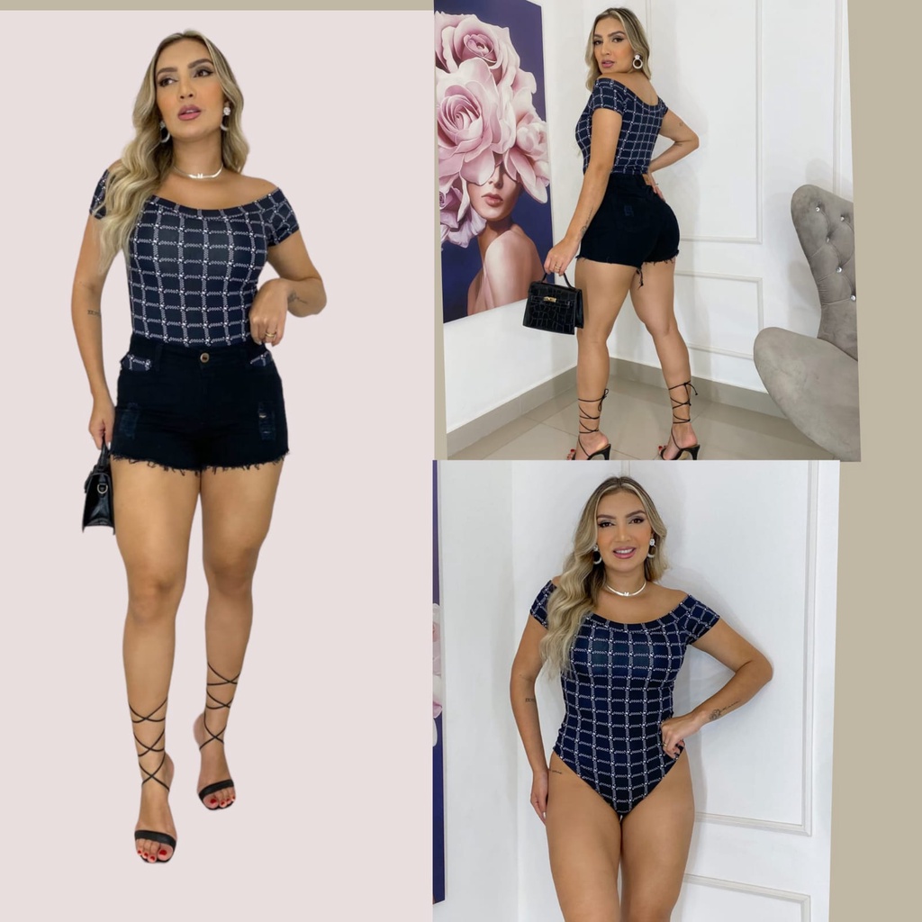 Body Blusa Blusinha Manga Curta C/ Bojo Roupa Feminina