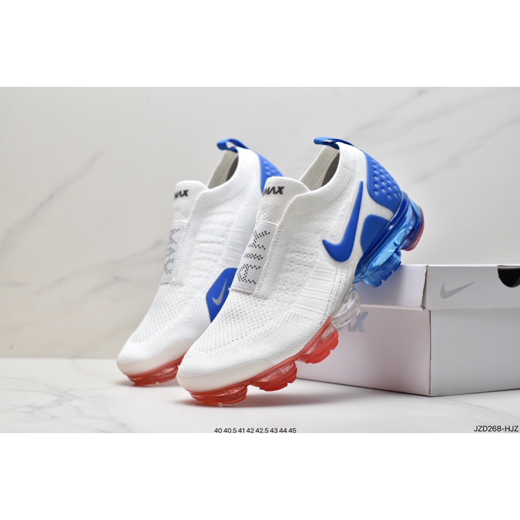 Air Vapormax Flyknit 2018 Malharia Branco Vermelho Azul | Shopee Brasil