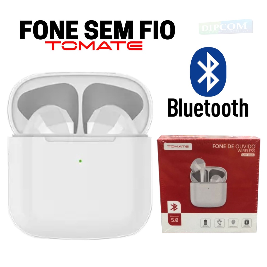 Fone Sem Fio MTF-8006 Fone Wireless - Android e IOS - Bateria de Longa Duração