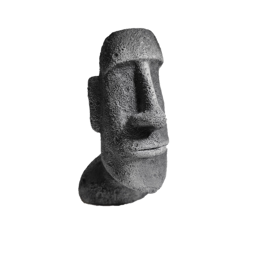 Meme Cara De Pedra Moai 14 Cm Escultura Decorativa Resina