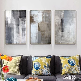 Quadros Decorativos Trio Kit 3 peças Grandes 90x60 ou 60x40 mais de 50 opções de imagens Quadro decorativo Sala Quadro decorativo Quarto Quadro decorativo Escritório Quadro decorativo Marmorizado Quadro decorativo abstrato Folhas arte quadro mosaico