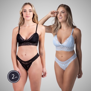 Lingerie Plus Size Renda Sexy Sem Bojo Moda Íntima Feminina