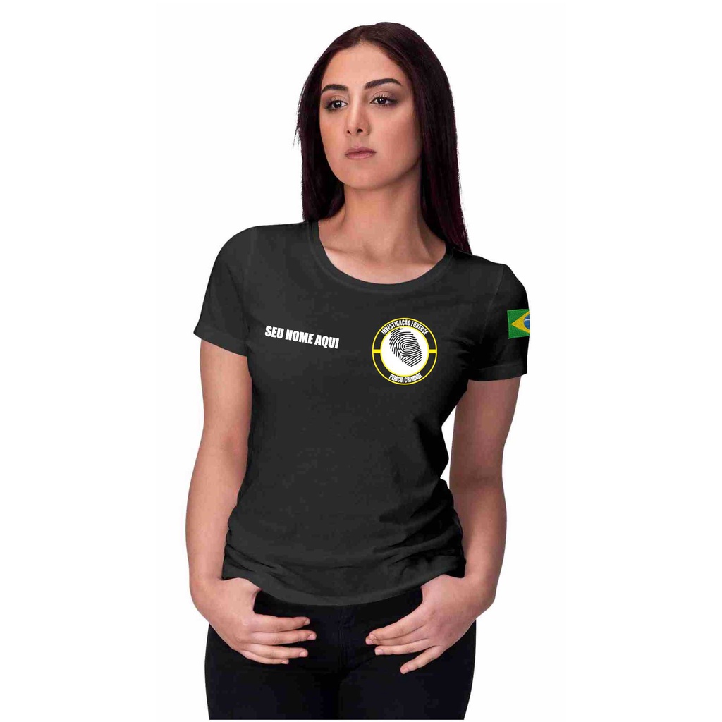 Camiseta Investigação Forense -perícia Criminal #2 Com Seu Nome