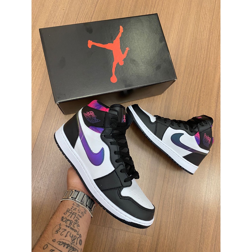 Tenis Nike Air Jordan 1 Basquete Masculino Feminino Paris Saint Germain Corre Que Ta Baratinho