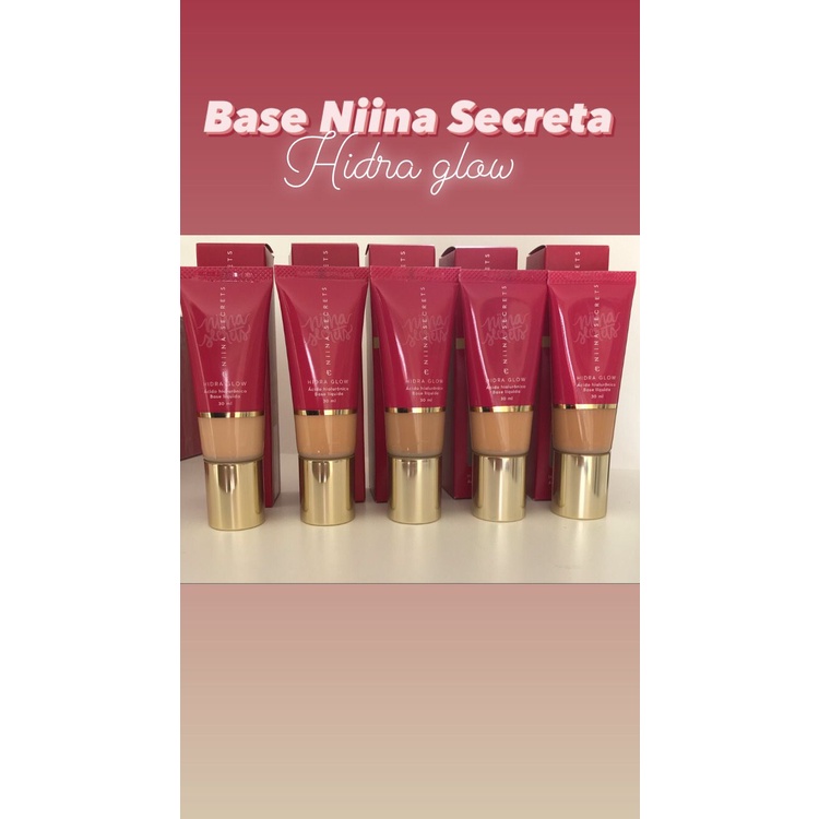 Base Líquida Niina Secrets Hidra Glow 30ml cada