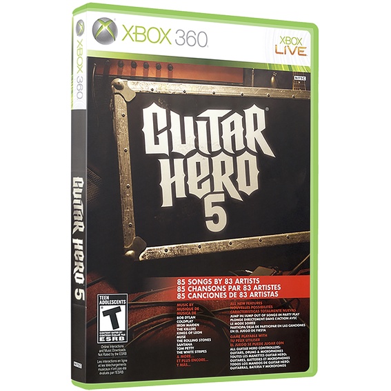 Guitar Hero 5 para Xbox 360 Lt com capa