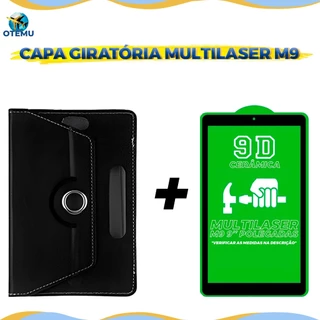 Capa Giratória + Película de Cerâmica para Tablet Multilaser M9 ou Só Película Ou Só Capa