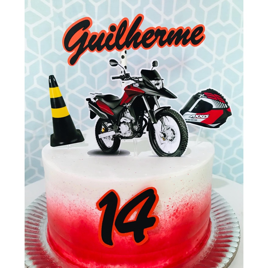 bolo de aniversario moto