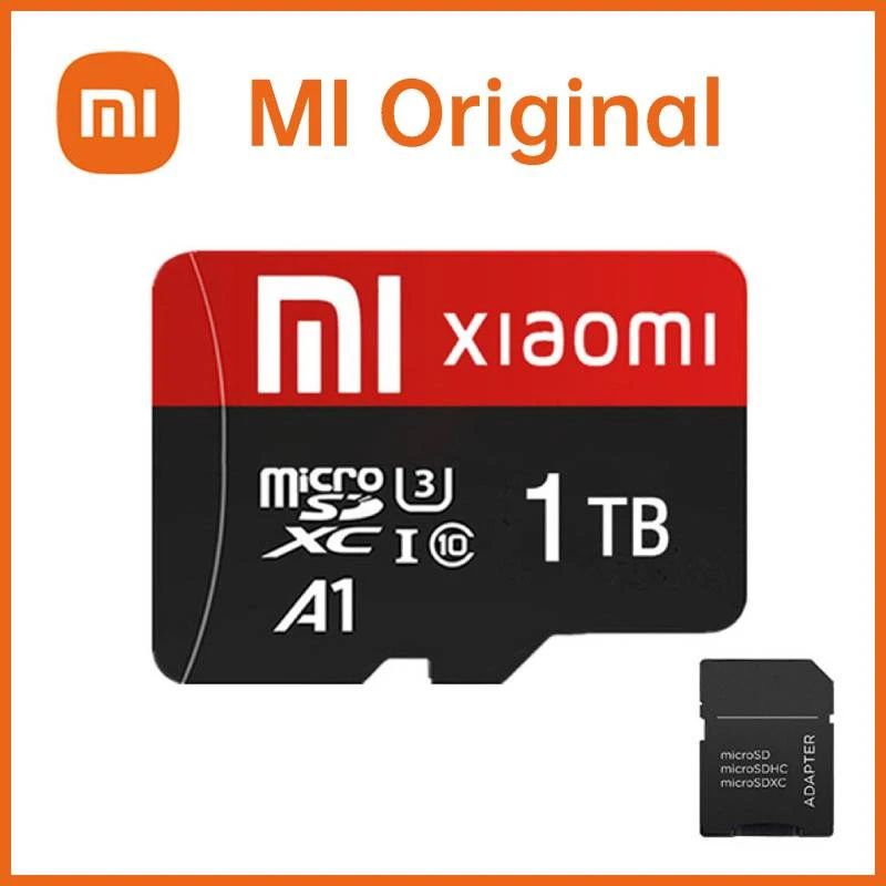 XIAOMI Cartão De Memória Micro A1 SD TF 1TB 2TB Armazenamento De Dados De Alta Velocidade 128GB 256GB 512GB SDCard