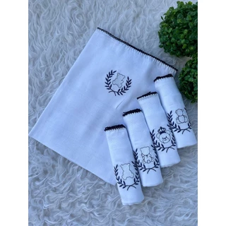 Fralda de Pano MASCULINA para Bebê, Kit contendo 5 unidades bordadas em Oferta na Shopee