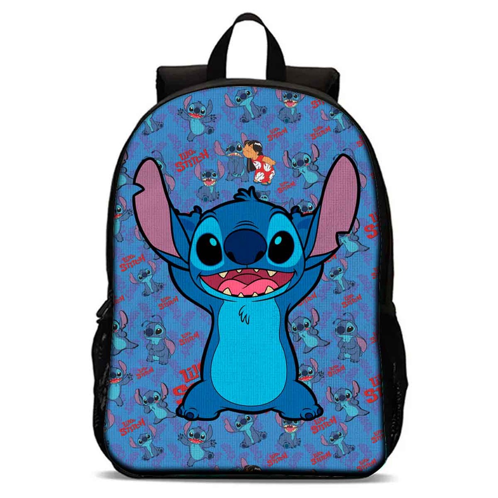 Mochila Infantil Feminina Lilo & Stitch Juvenil Costas Preta - Chic Outlet  - Economize com estilo!