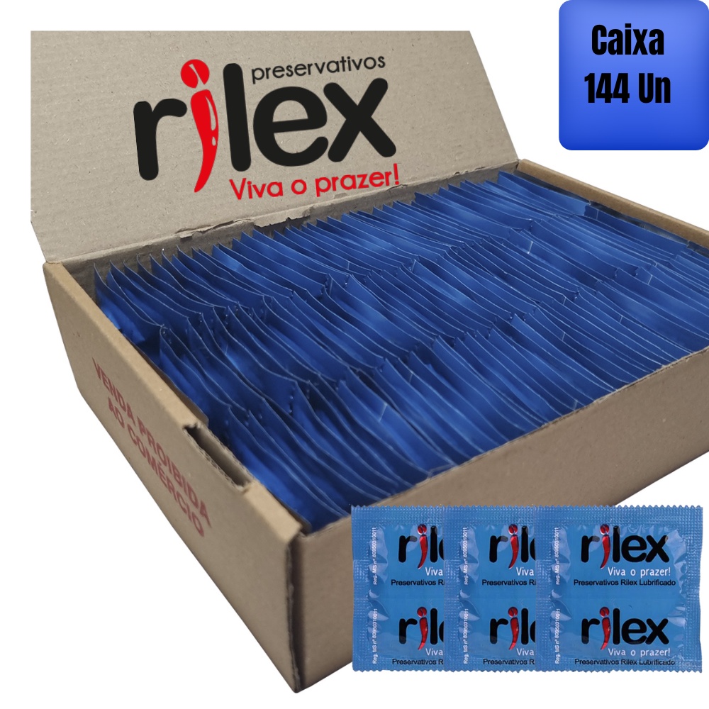 Caixa De Preservativo Rilex Com 144 Unidades Lubrificado Sex Shop Shopee Brasil 2559