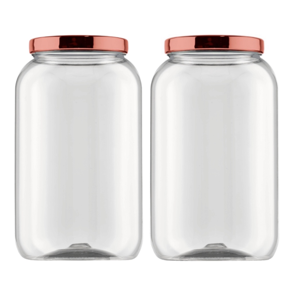 Kit 2 Pote Para Mantimentos Grande Tampa De Rosca 3,6 Litros