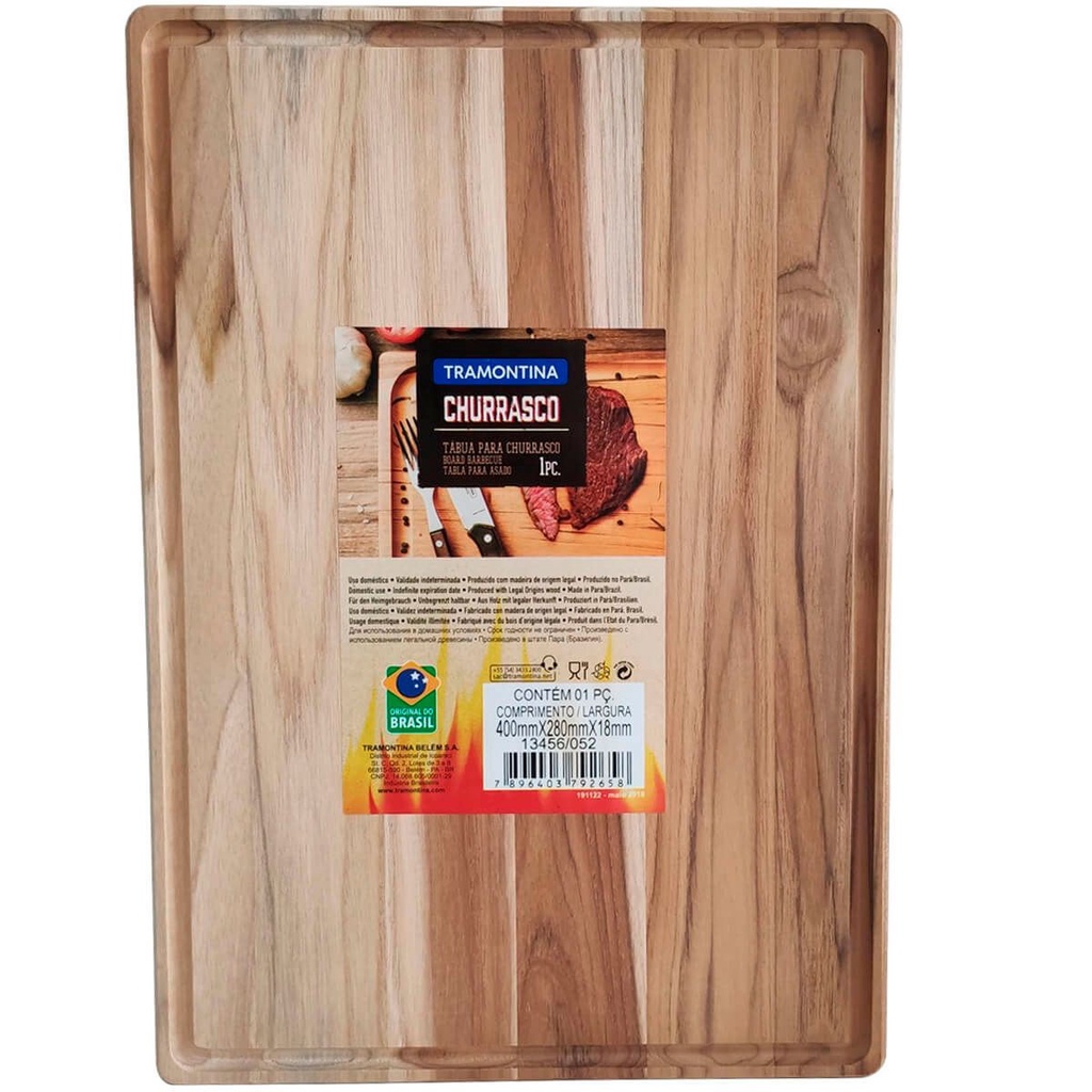 Tramontina Churrasco cutting board, 30x21, hard wood