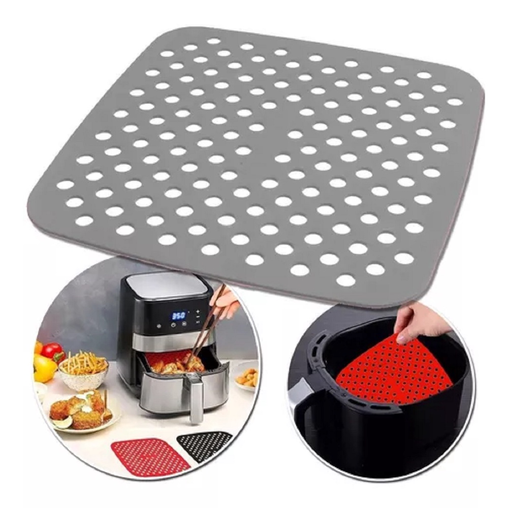 Tapete De Silicone Para Air Fryer Quadrado Protetor 19cm Shopee Brasil