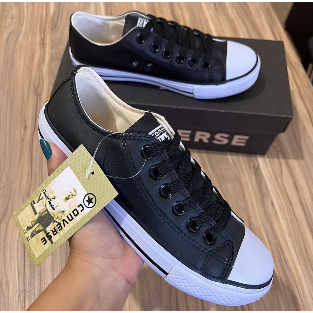 All star best sale com cadarço preto