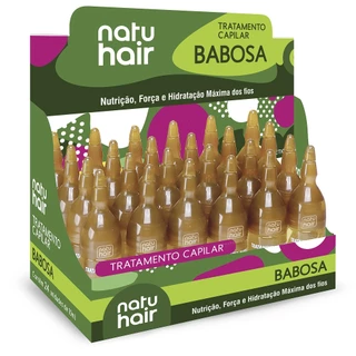 Kit 12 Ampolas de Tratamento Capilar Babosa Natuhair 10ml - CONTÉM 12 UNIDADES