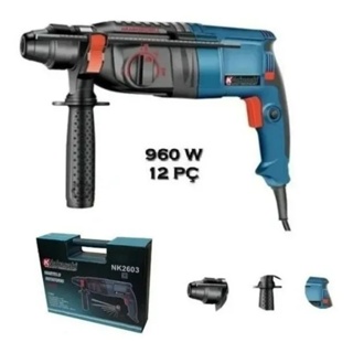 Martelete Rotativo Rompedor 960W 12 Pçs Furadeira De Impacto NAKASAKI