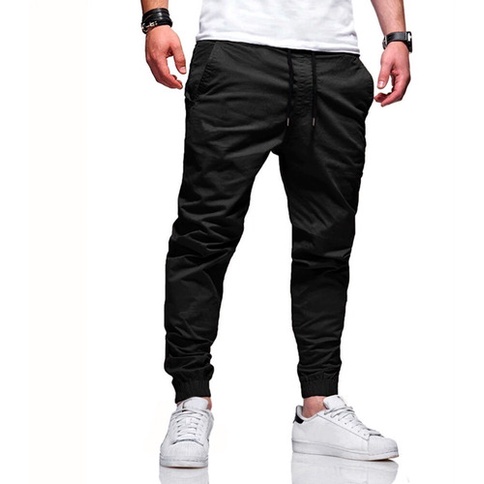Calças Jogger Jeans Camuflada Masculina Com Punho Elástico