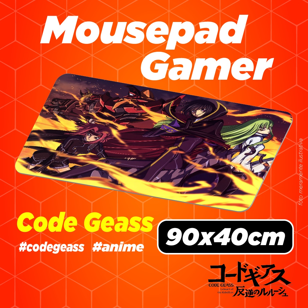 Mouse Pad Gamer Personalizado - Code Geass - Anime - 90x40cm | Shopee ...