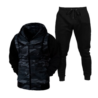 Conjunto Blusa De Frio Agasalho Ziper + Calça Moletom