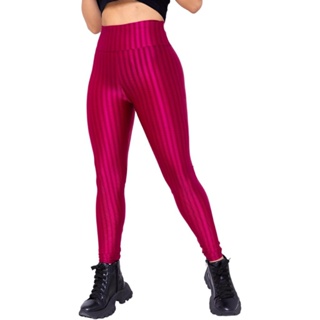 Calça Legging Suplex Estampado Preto com Laranja Strong Girl