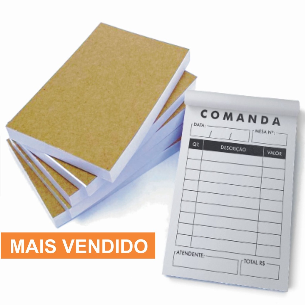 05 Blocos De Comanda C 100 Folhas Para Lanchonete Barzinho Restaurante Shopee Brasil 2318