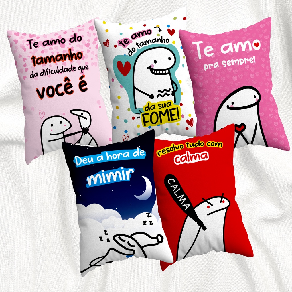 Almofadas Decorativas Flork Memes Personalizada Presente Antialérgica Namorados