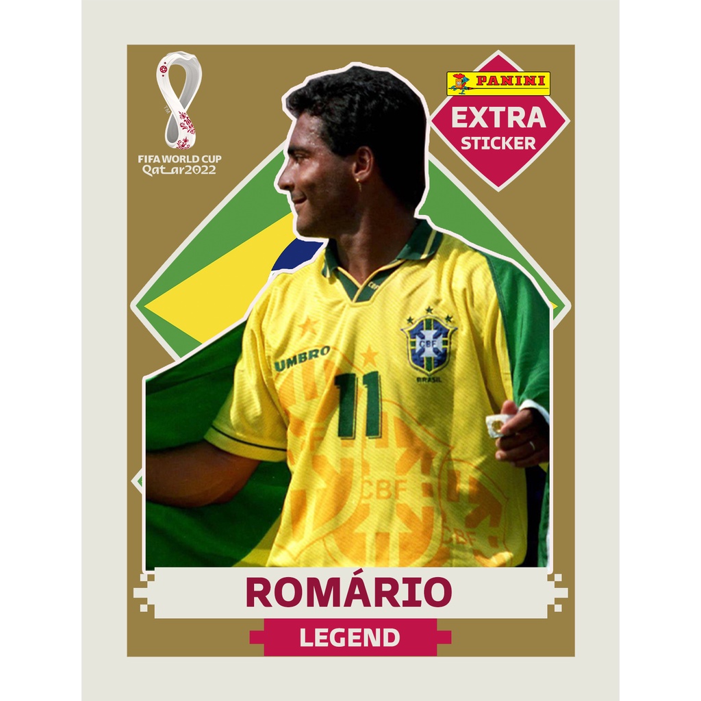 Figurinha da Copa Romário Gold Exclusiva