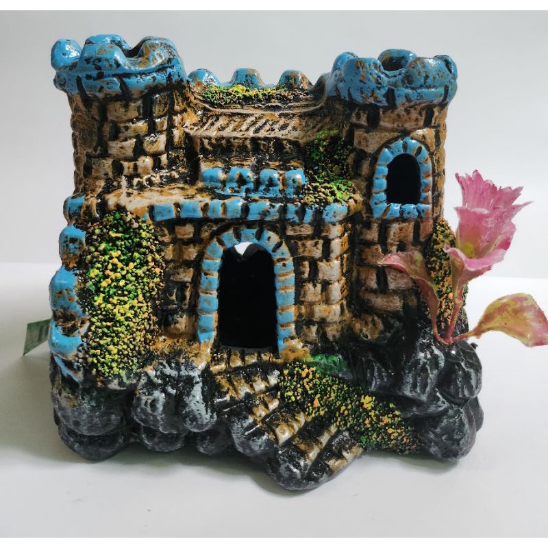 Enfeite Castelinho Ceramica P/ Decoração 29D Aquários Será Enviado Cor Disponível