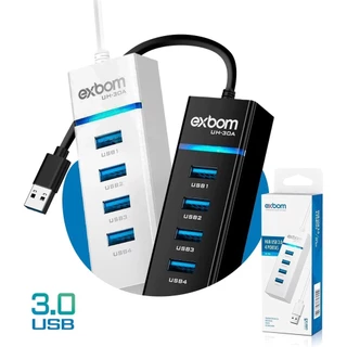 Hub Usb 3.0 4 Portas Extensor High Speed Hd Pen Drive