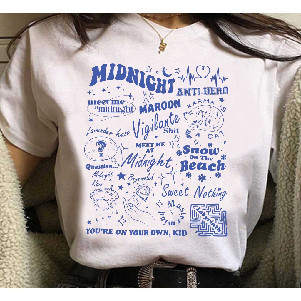 Camiseta Midnights Taylor Swift Meet Me At Midnight Unissex