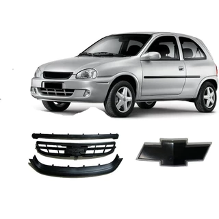 Grade Dianteira Corsa Classic 2008 2009 2010 Completa Com Emblema (Black) Preto