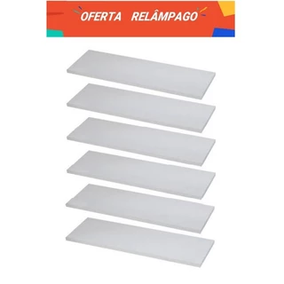 KIT 6 Prateleiras MDF 100% com suporte Invisível para Decorar Sala ,Quarto , Banheiro ,cozinha nicho com acabamento impecável!