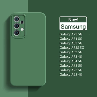 Capa Protetora Original Oficial De Silicone Para Samsung Galaxy A54 A34 A53 A73 5G A52S A52 A33 A24 A23 4G De Lente De Olhos De Anjo