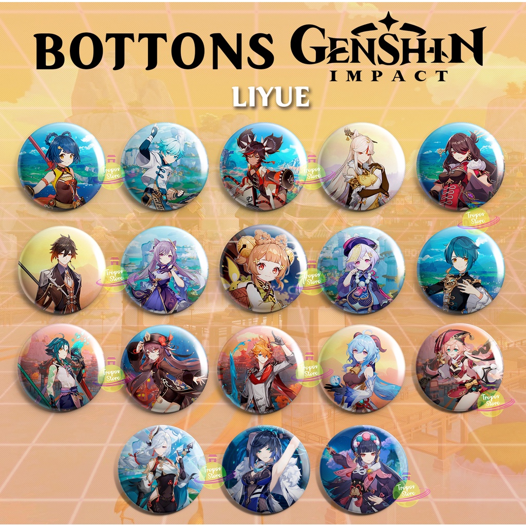 Bottons Genshin Impact - Personagens de Liyue