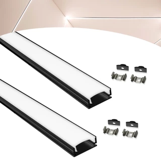 Kit 2 Perfil Sobrepor Alumínio Slim 1 Metro P/ Fita Led Psp01