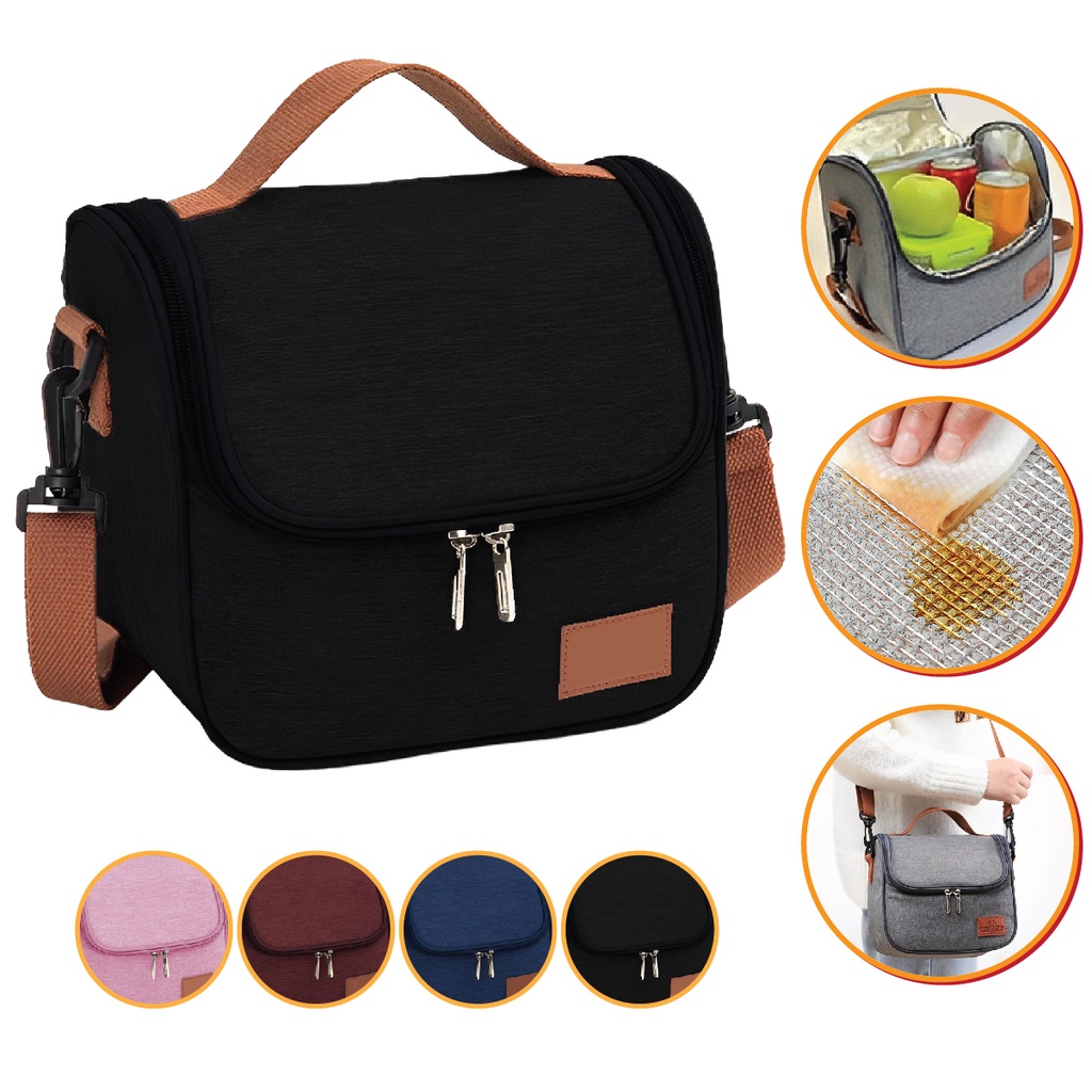 Bolsa Térmica Feminina Masculina Porta Marmita Lanche Bebida Lancheira Estudante Portátil Trabalho Fitness