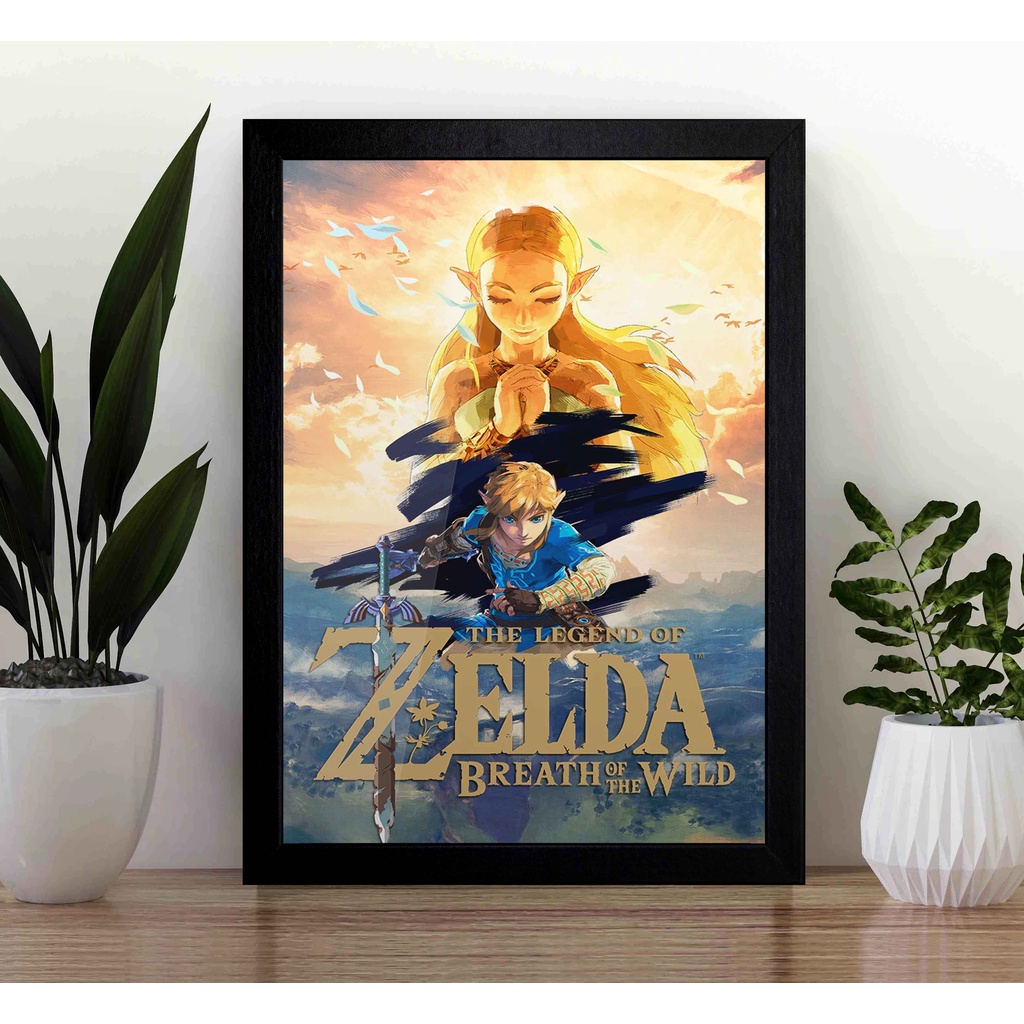 Quadro decorativo Legends Never Die Link Zelda Arte para sala